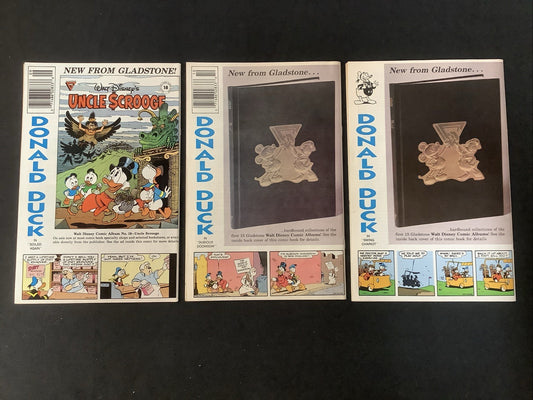 Walt Disney’s Uncle Scrooge Adventures #15-167 Comic Lot, Gladstone Comics, 1989