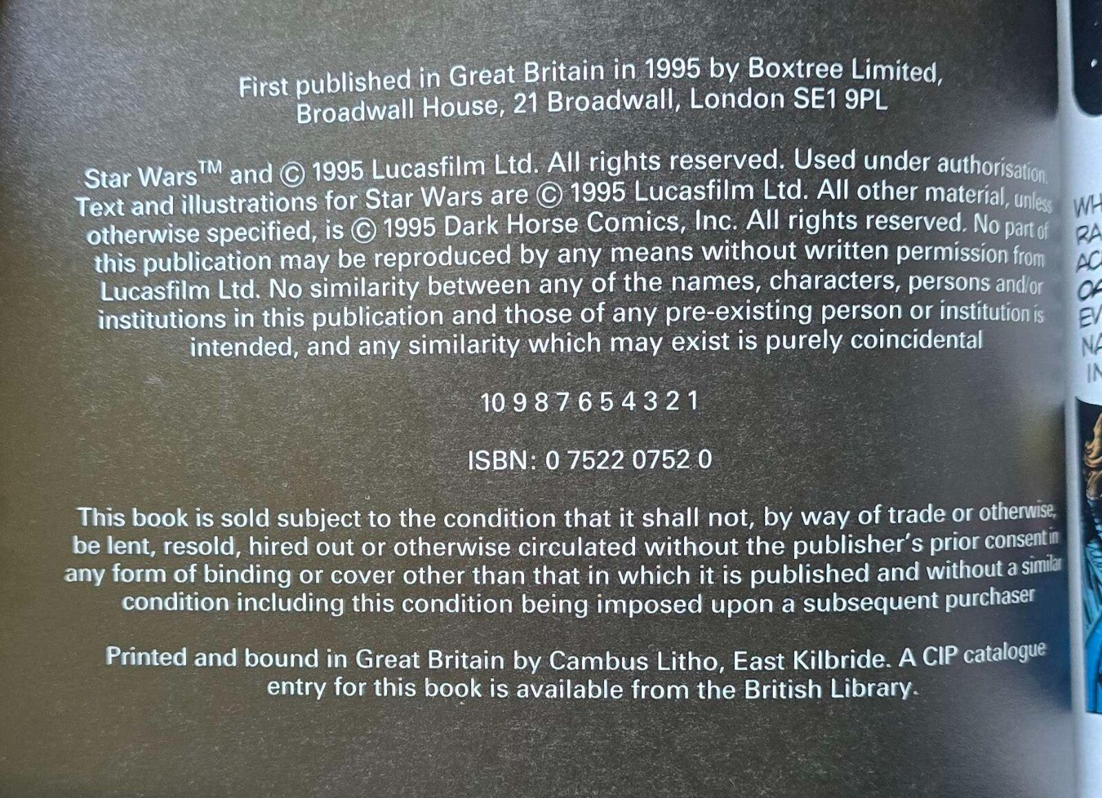 Classic Star Wars Book 3 - Boxtree UK Printing (1st Edition, 1995)