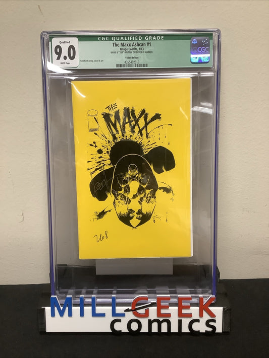 The Maxx #1 Yellow Ashcan (#268/500) CGC 9.0 Image 93 Signed by Sam Kieth!