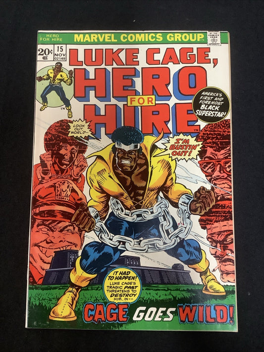 Luke Cage, Hero For Hire #15 (Marvel Comics November 1973) NM- (9.2) Englehart