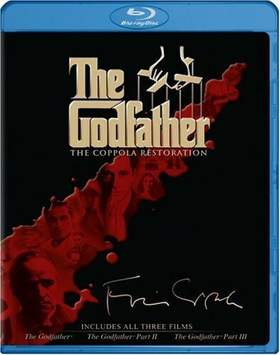 The Godfather, The Coppola Restoration, 3 Movies (Blu-Ray 2008) Like New -JD