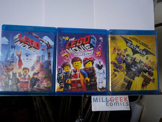 The Lego Movie / The Lego Movie 2 / The Lego Batman Movie (Blu-Ray) Like New -JD