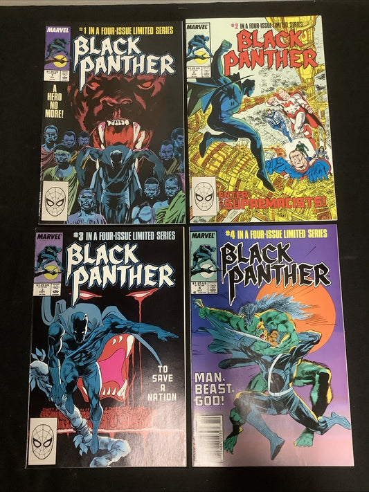 Black Panther #1-4 Complete Comic Set, Marvel, Peter B. Gillis/Denys Cowan