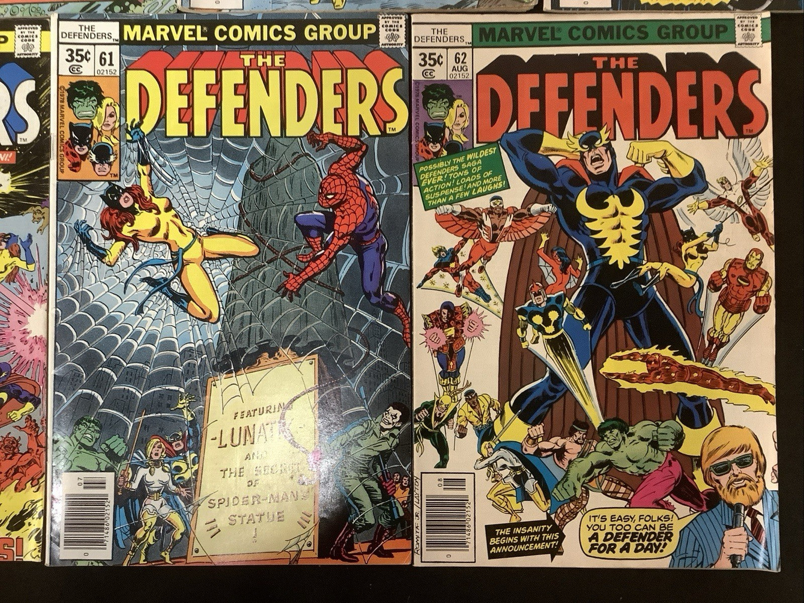 The Defenders #50-62 Comic Lot, Marvel Reader Copies, David Anthony Kraft