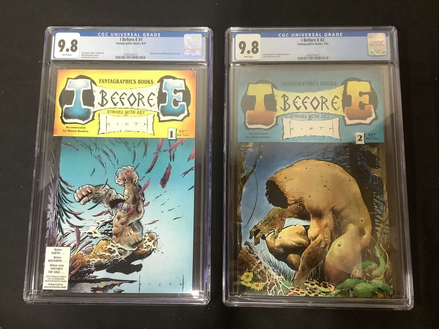 I Before E #1-2 Set, CGC Graded 9.8’s, Sam Kieth, The MAXX, Super Rare, Combo