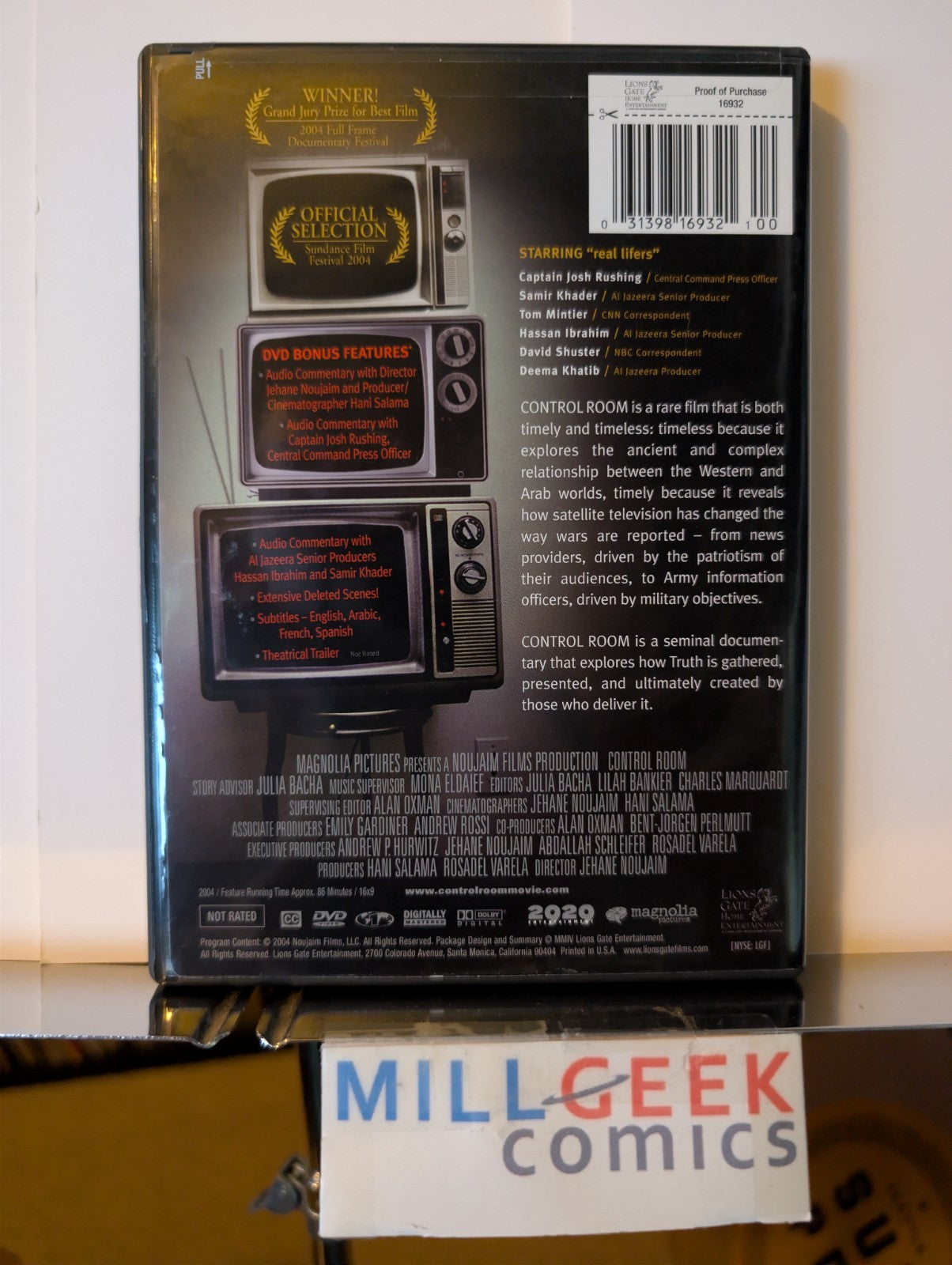 Gunner Palace / Fog of War / Why We Fight / Control Room, 4 Movie lot (DVD) -JD