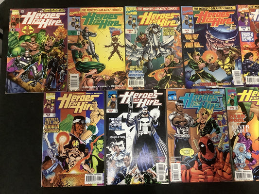 Heroes for Hire #1-13 Comic Lot, Marvel, John Ostrander, Deadpool Team-up