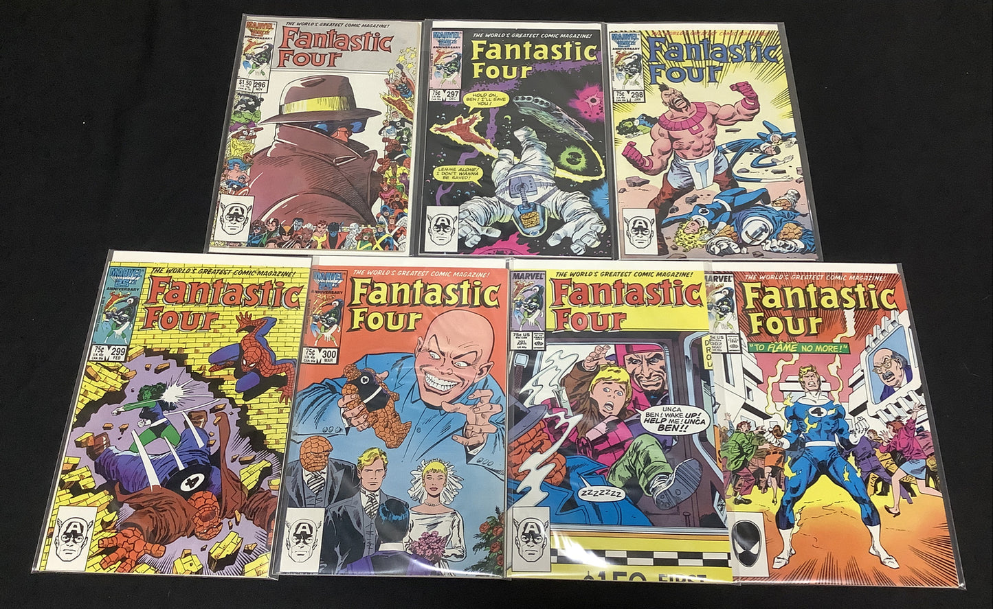 Fantastic Four #296-302 Comic Lot, Marvel, Roger Stern John Buscema, 1986