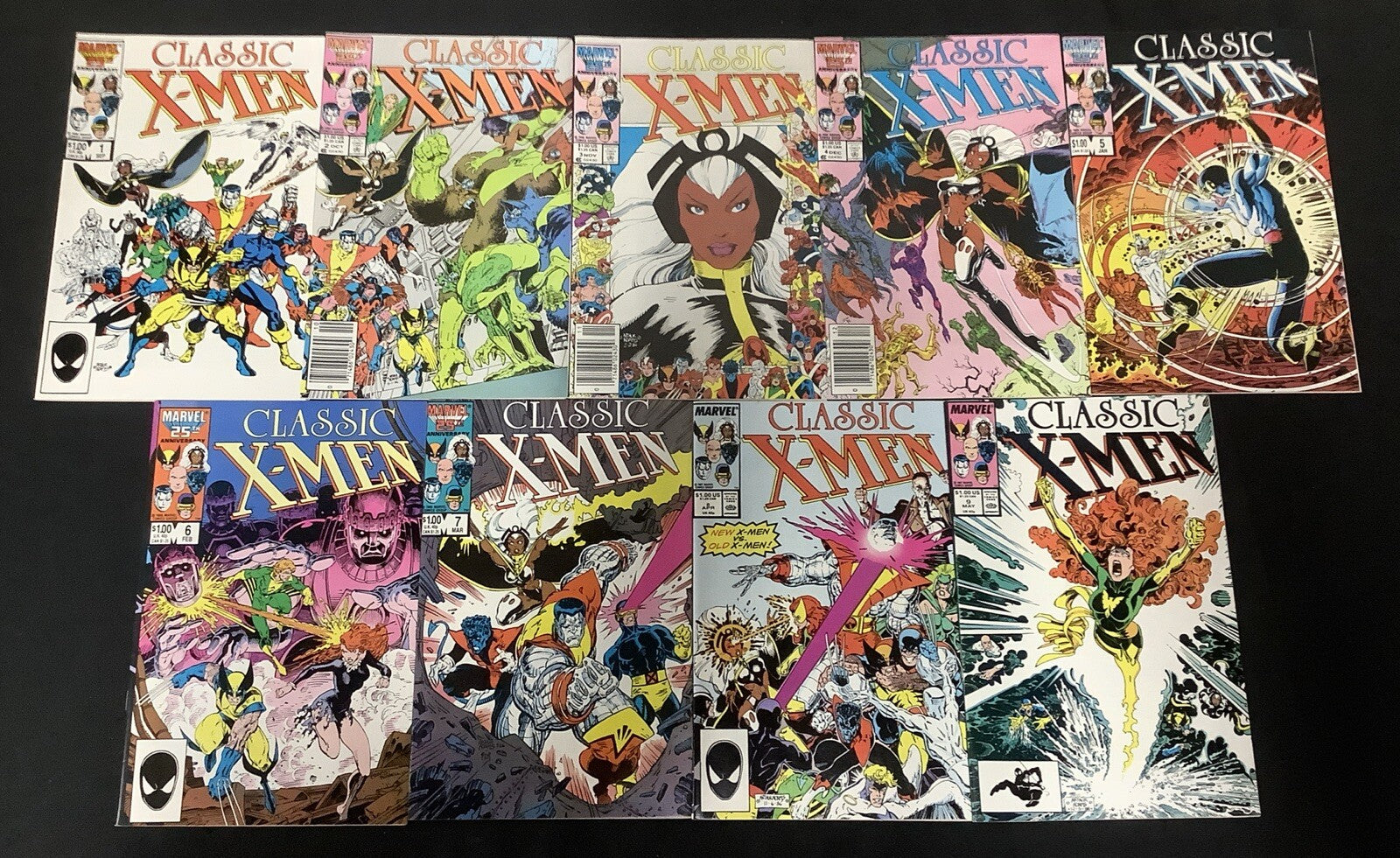 Classic X-Men #1-9 Comic Lot, Marvel, Chris Claremont/Len Wein/Dave Cockrum
