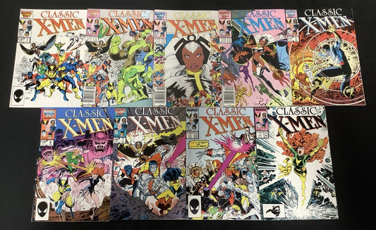 Classic X-Men #1-9 Comic Lot, Marvel, Chris Claremont/Len Wein/Dave Cockrum