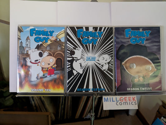Family Guy Volume Ten, Season Eleven, Season Twelve (DVD) Like New -JD
