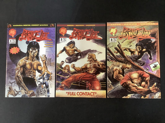 Bruce Lee #1-3 Comic Lot, 1st App Bruce Lee In Comics, Mortal Kombat Preview