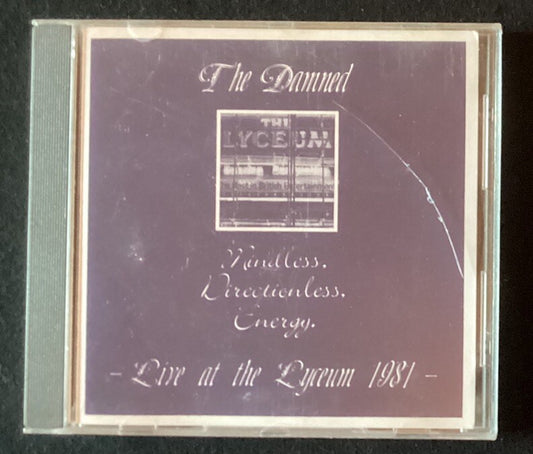 DAMNED: mindless, directionless, energy. live at the lyceum (CD, UK, Like New)JD