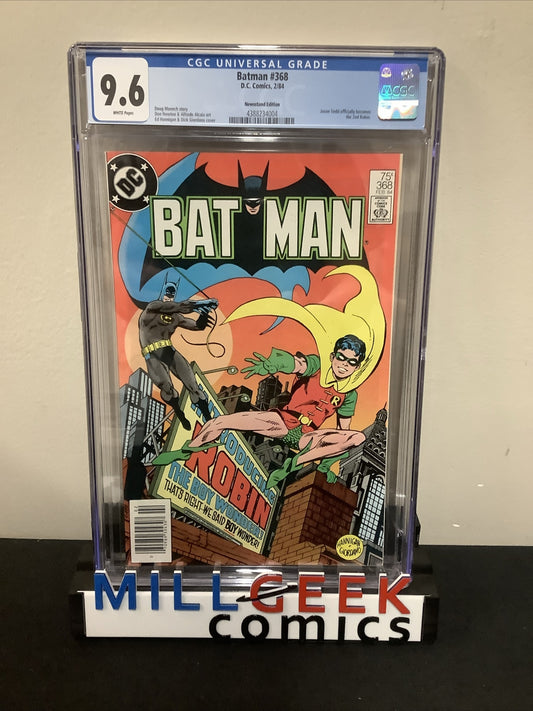 Batman #368, DC Comics, CGC Graded 9.6, Newsstand, Jason Todd Becomes 2nd Robin
