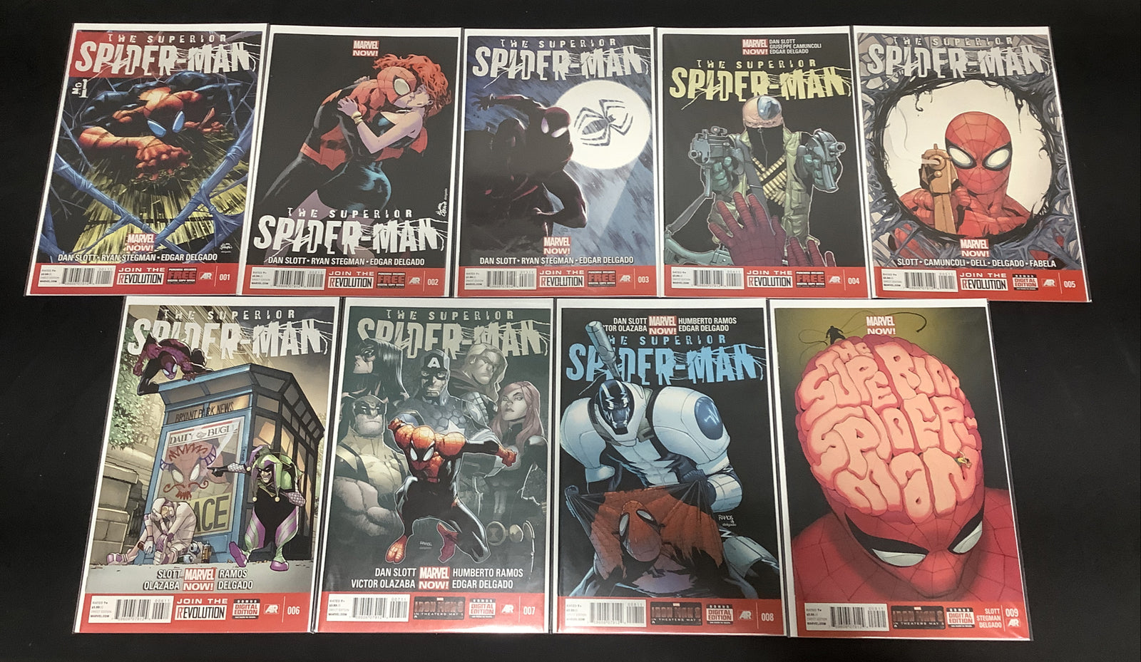 The Superior Spider-Man #1-9 Marvel Comic Lot, Doc Ock As Spider-Man, Dan Slott