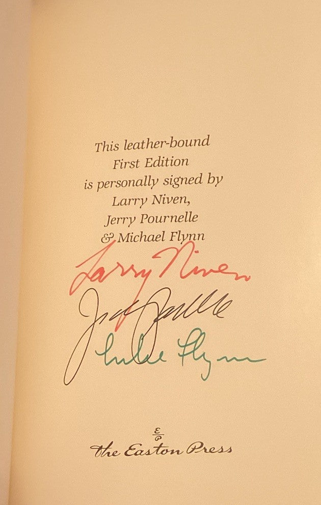 Fallen Angels - Niven, Pournelle, Flynn, 3 Sign 1st Edition Easton Press Book JD