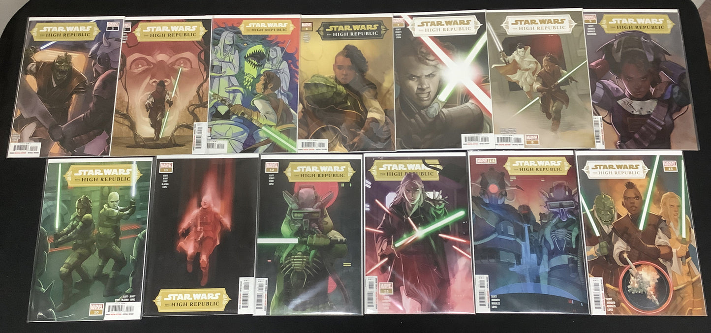 Star Wars The High Republic #2,3,4,5,7,8,9,10,11,12,13,14,15, 1st VERNESTRA RWOH