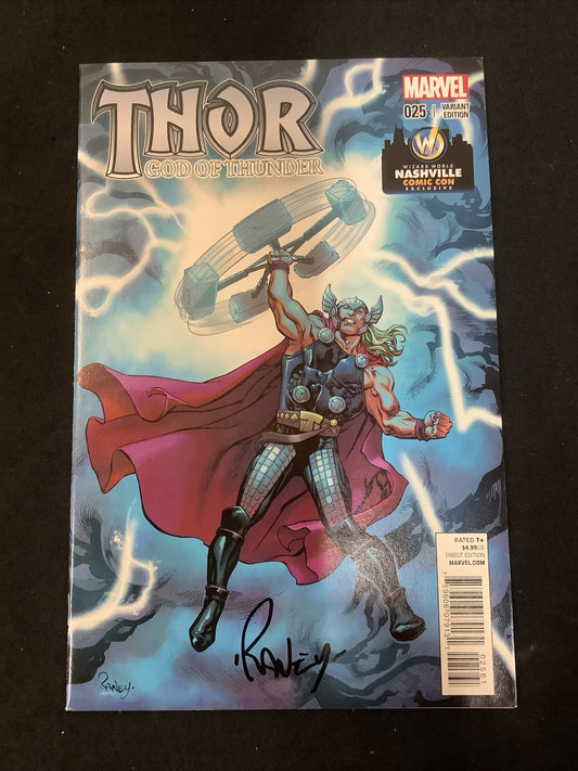 Thor: God Of Thunder #25 (World Wizard Nashville Cover) NM- (9.2) Raney Signed