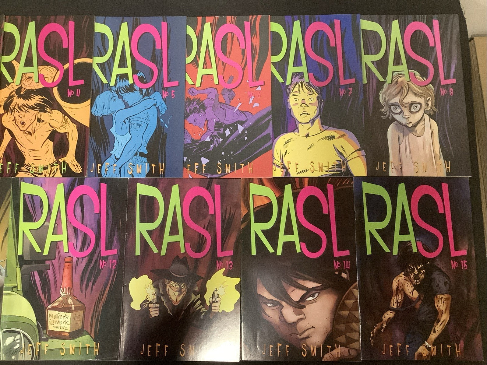 Rasl # 1-15 Complete Comic Set, Cartoon Books Publishing, Jeff Smith, Reader Set
