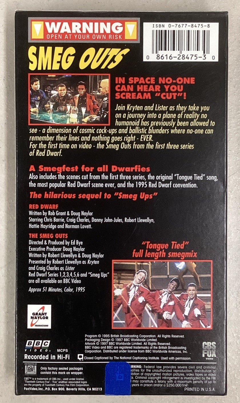 Red Dwarf Smeg Outs VHS BBC Video British TV Season Outer Space Comedy JD