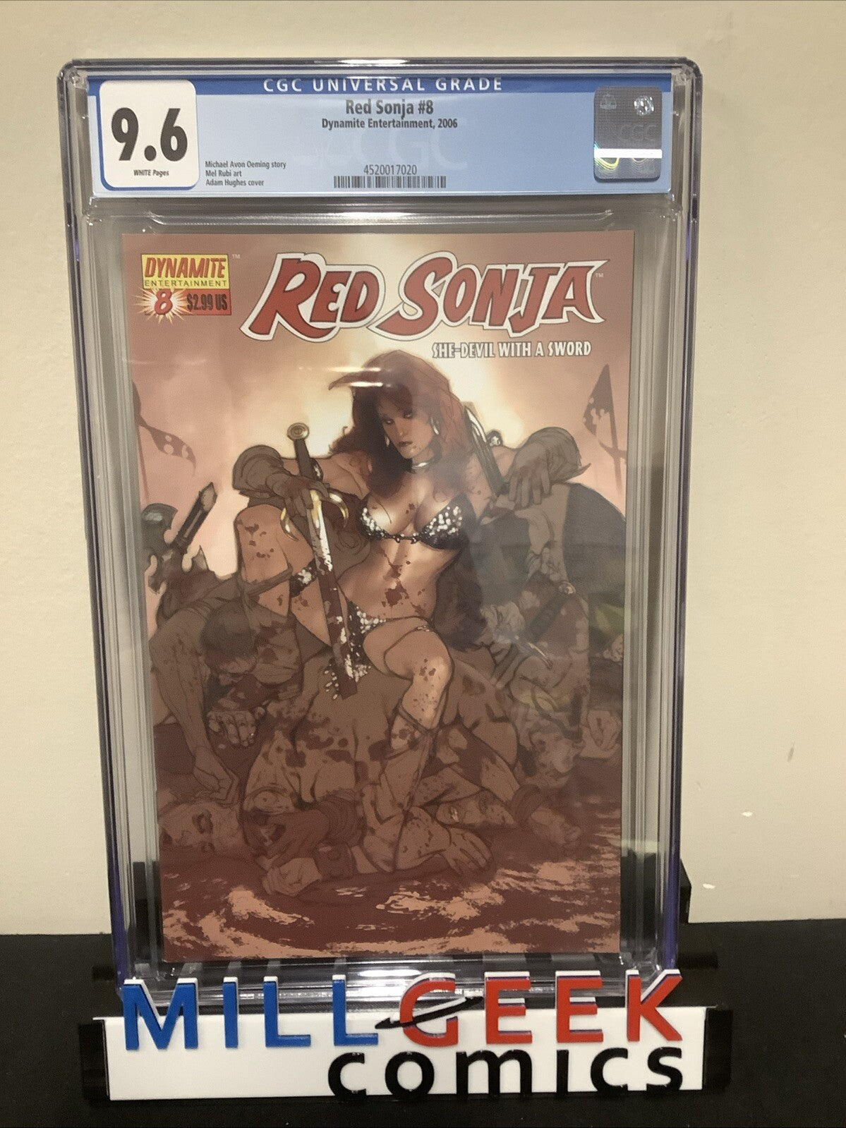 Red Sonja #8 (March 2006) CGC Graded 9.6, White Pages, Adam Hughes Cover