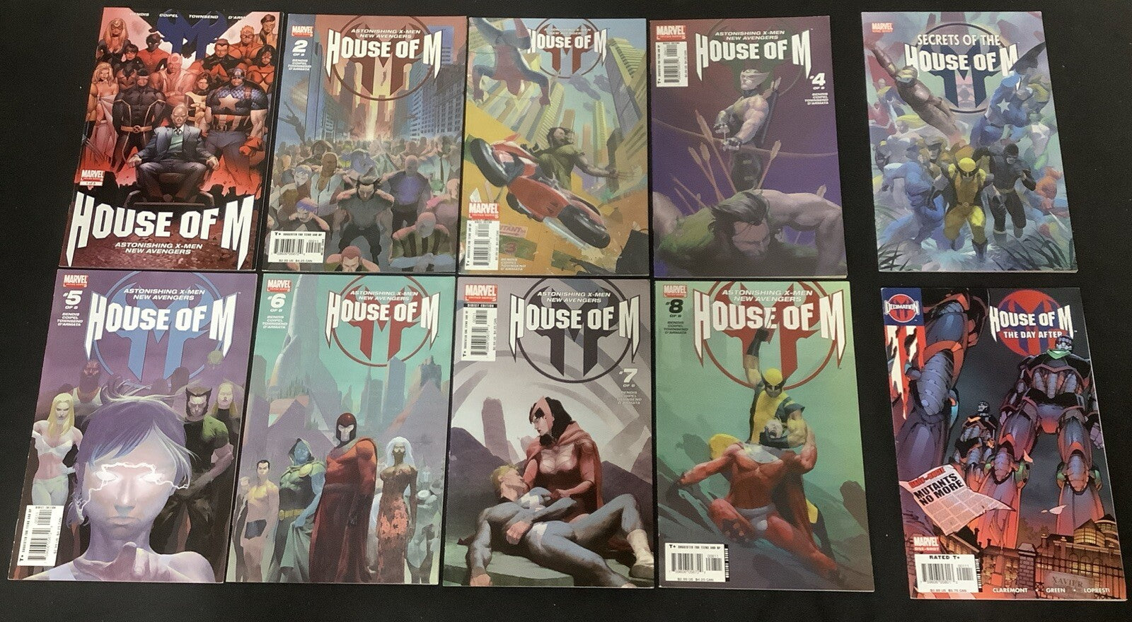 House Of M Comic Bundle: Complete #1-8, Decimation One Shot, Secrets Of One Shot