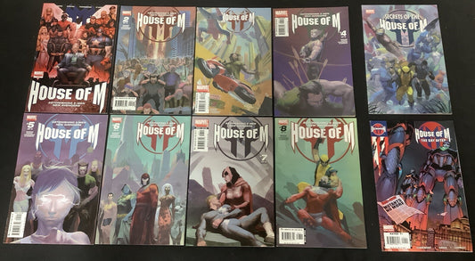 House Of M Comic Bundle: Complete #1-8, Decimation One Shot, Secrets Of One Shot
