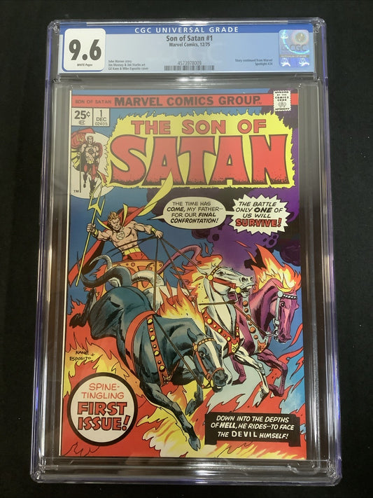 Son of Satan #1 (Marvel Comics December 1975) CGC Graded 9.6 (NM+) White Pages
