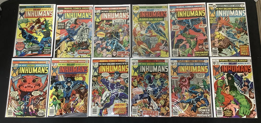 Inhumans #1-12 Complete Comic Set, Marvel, Doug Moench/George Perez, 1975