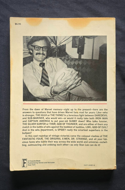 Marvel's Greatest Superhero Battles By Stan Lee (1st Ed Fireside 1978) Low Grade