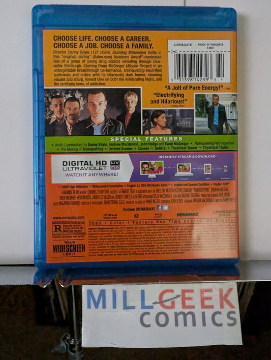Trainspotting, Ewan McGregor (Blu-ray 2003) Like New -JD