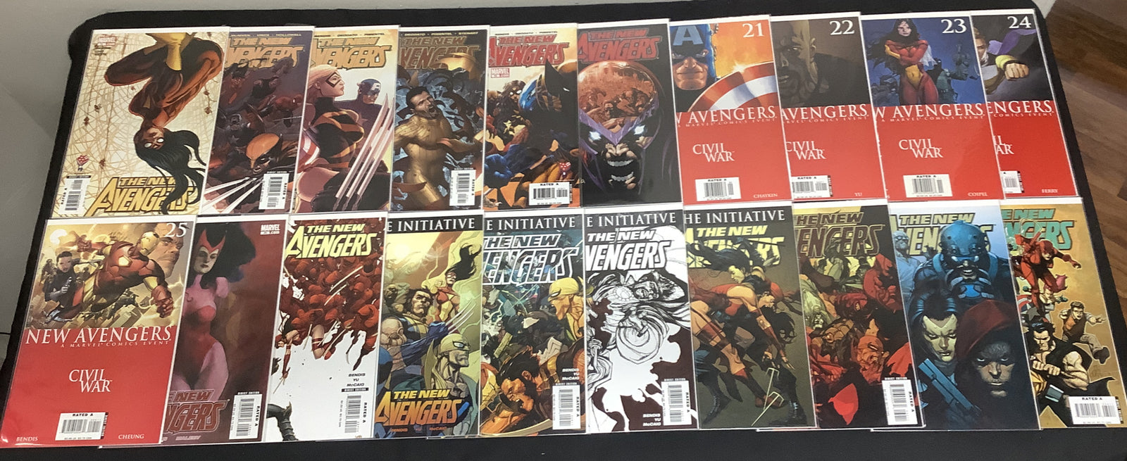 The New Avengers #15-34 Comic Lot, 1st App Ronin (Barton), Marvel, Civil War