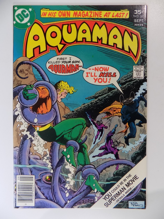 Aquaman #57 DC Comic September 1977 Very Fine+