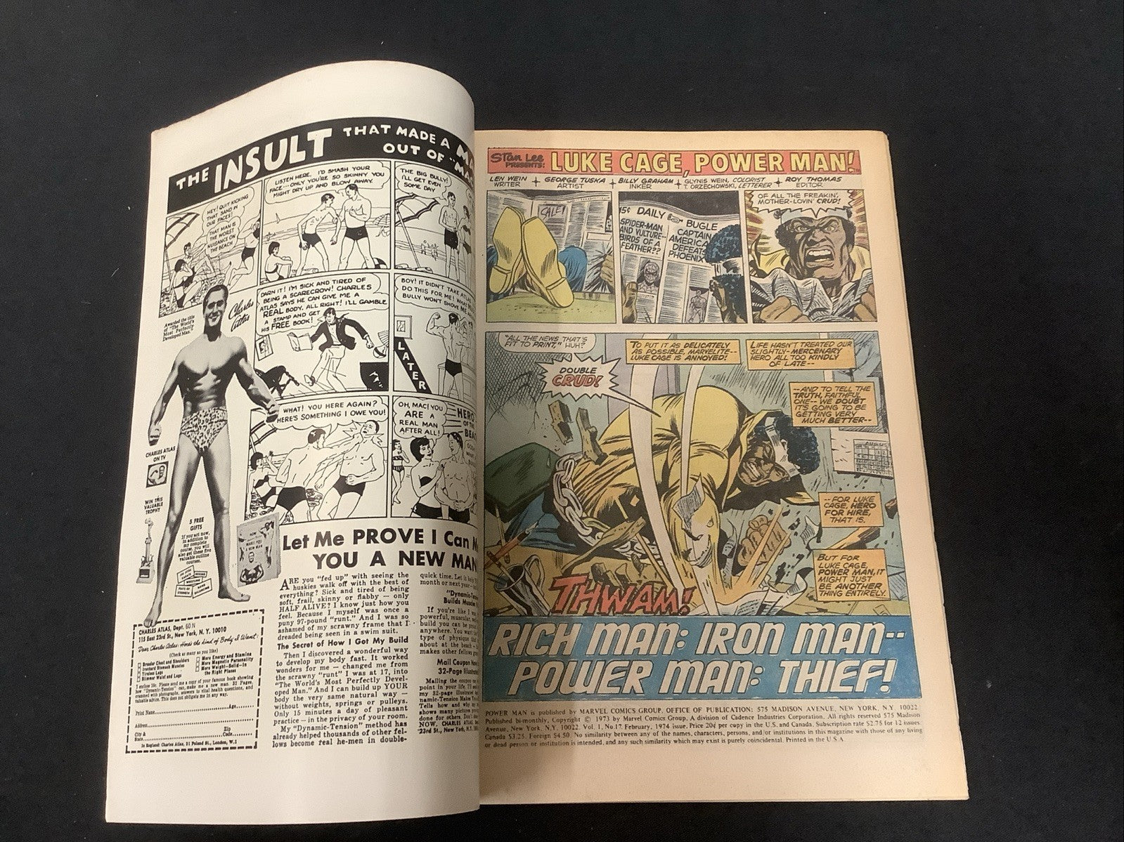 Power Man #17 (Marvel Comics February 1974) VF- (7.5) 1st Luke Cage As Power Man