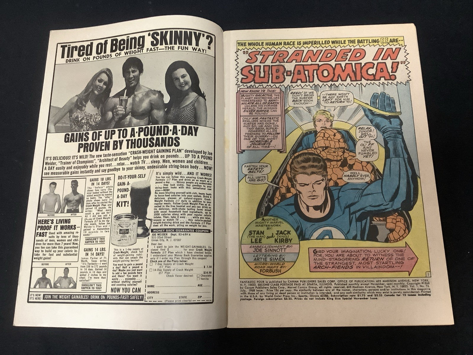 Fantastic Four #76 (Marvel Comics July 1968) Fine (6.0) Jack Kirby/Stan Lee