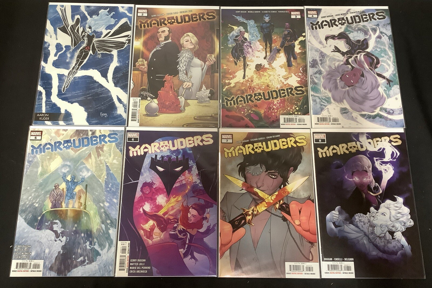 Marauders #1-8 Comic Lot, Marvel, Gerry Duggan/Matteo Lolli, Aaron Kuder Variant