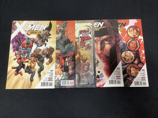 X-Men Gold #1-5 comic lot (2017) Marvel, controversial first issue