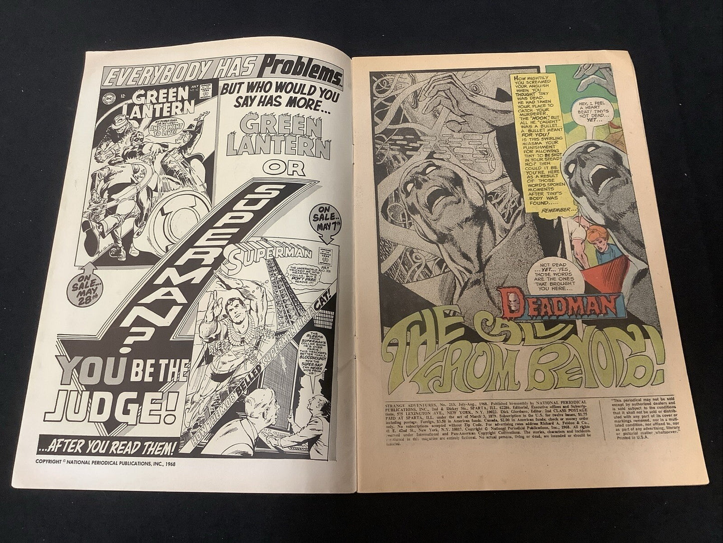 Strange Adventures #213 (DC Comics 1968) F+ (6.5) Neal Adams, Cream Pages