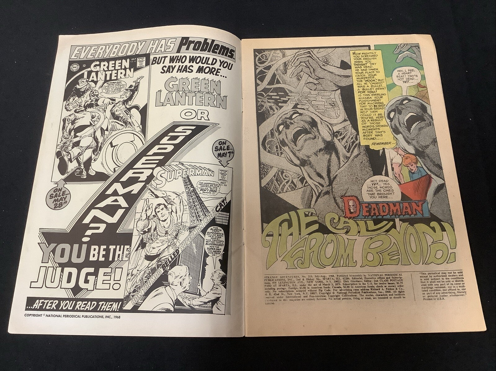 Strange Adventures #213 (DC Comics 1968) F+ (6.5) Neal Adams, Cream Pages