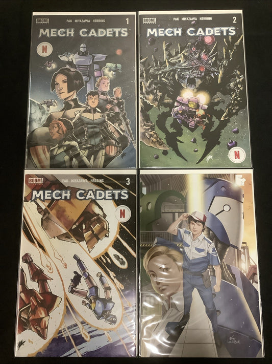 Mech Cadets #1-4 Comic Lot, #1 Foil Cover, #4 InHyuk Incentive Variant, Netflix