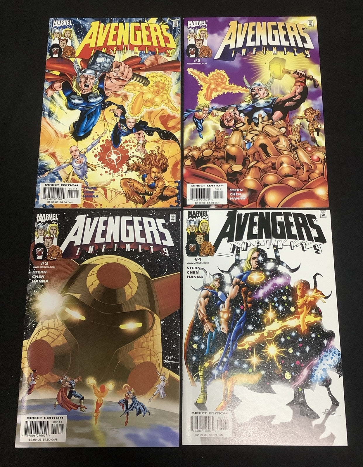 AVENGERS: INFINITY #1-4 Complete Comic Mini-series, Marvel, Roger Stern, 2000