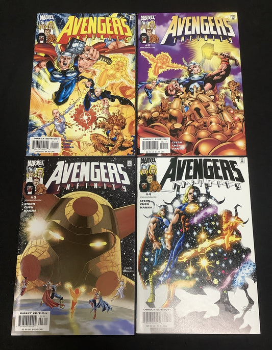 AVENGERS: INFINITY #1-4 Complete Comic Mini-series, Marvel, Roger Stern, 2000