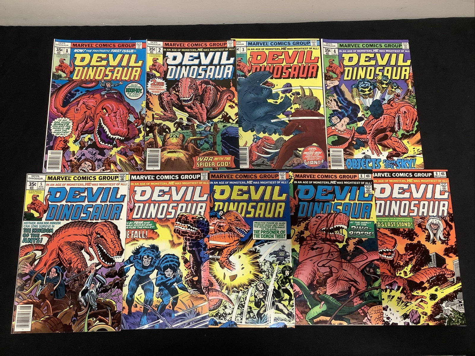 DEVIL  DINOSAUR  COMPLETE  MARVEL  COMIC LOT OF  #1-9