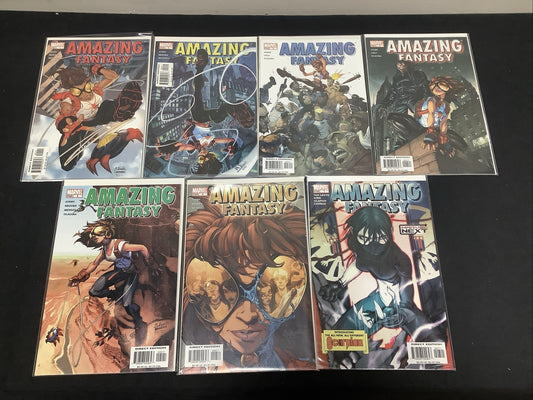 Amazing Fantasy #1-7 Comic Lot, Marvel, 1st App Arana And Monica Rappaccini