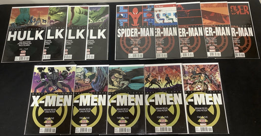 Marvel Knights Comic Bundle: Hulk #1-4, Spider-Man #1-5, X-Men #1-5, Complete