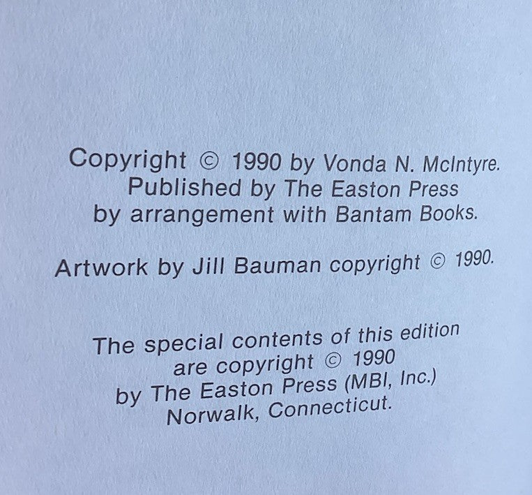 SIGNED Easton Press TRANSITION Vonda McIntyre 1ST EDITION,  Collector Edition JD