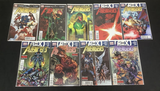 Avengers (vol.4) #23-30 + #24.1 Comic Lot, Marvel, AVX Tie-in, Bendis/Acuna