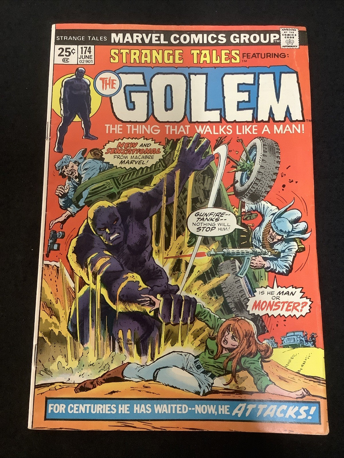 Strange Tales #174 (Marvel Comics June 1974) VF- (7.5) Featuring The Golem