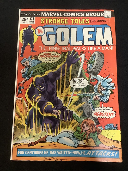 Strange Tales #174 (Marvel Comics June 1974) VF- (7.5) Featuring The Golem