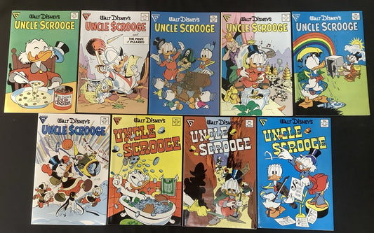 Walt Disney's Uncle Scrooge #210-218 Comic Lot, Carl Barks, Beagle Boys Reprint